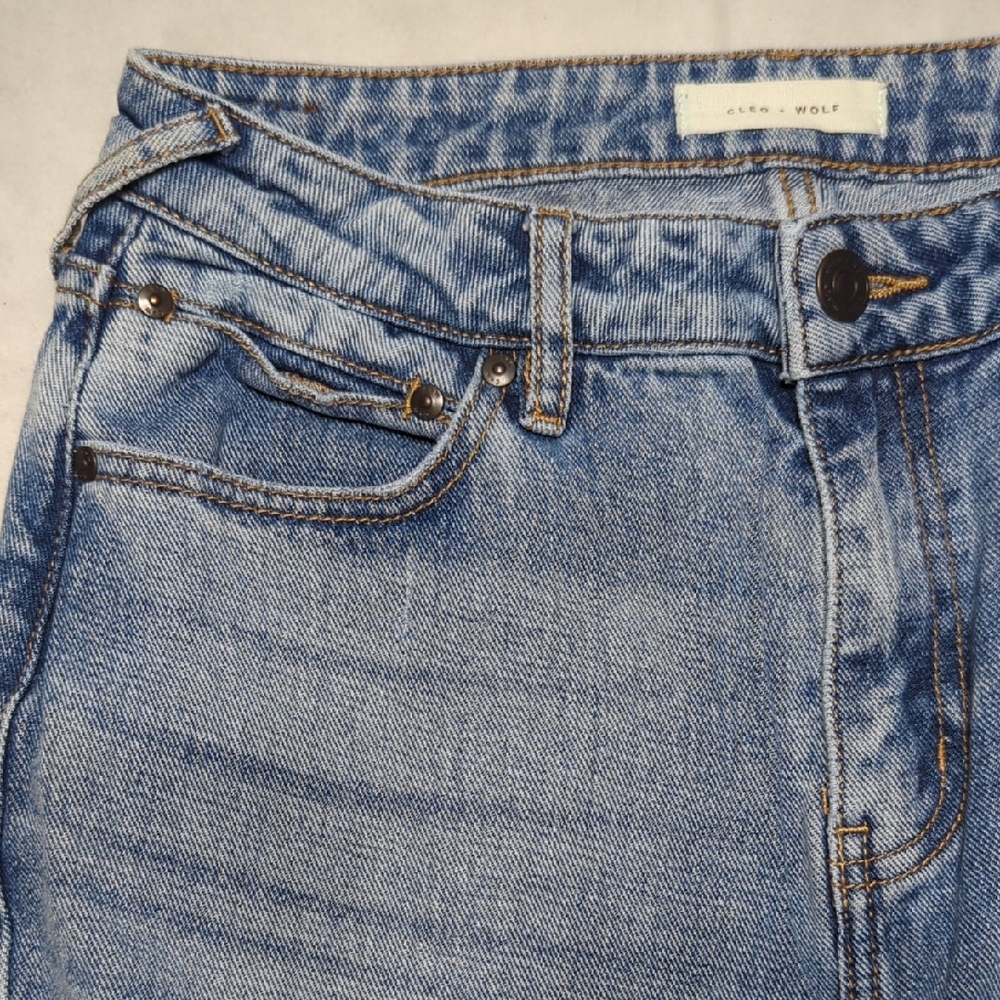 Cleo + Wolf Ultra High Rise‎ Ankle Straight Light Blue Women's Jeans Size 27